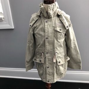 Ikks tan jacket size 5